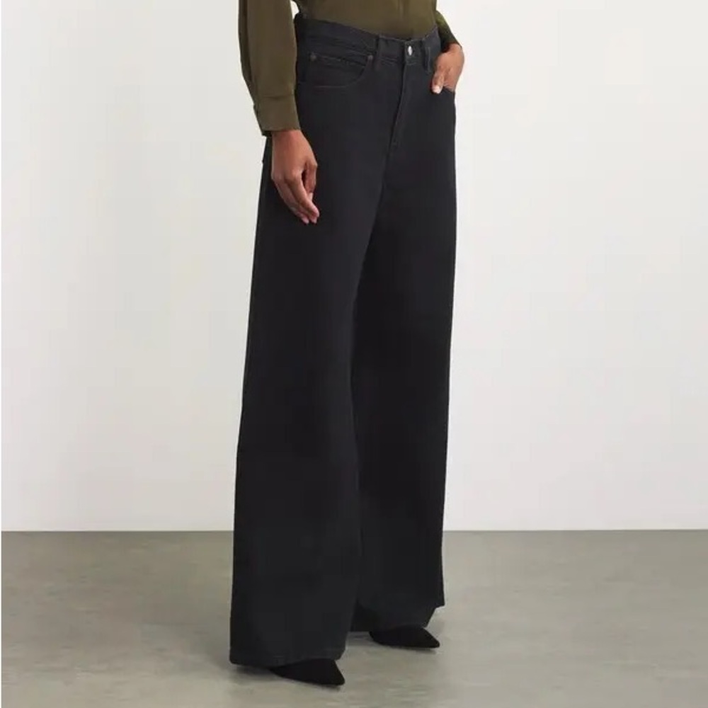Frame Wide Leg High Rise Flare Jeans